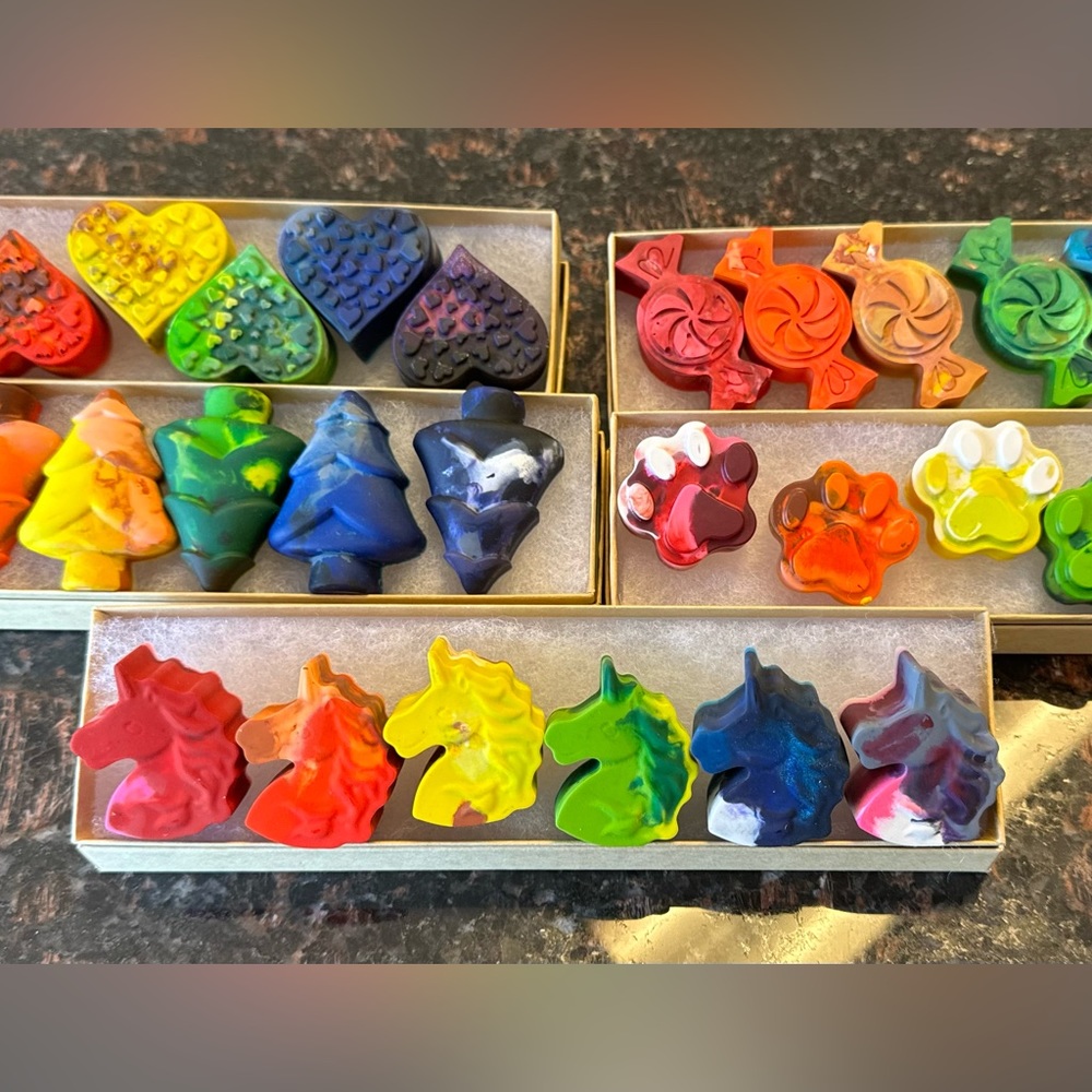 Handmade rainbow crayons - unicorn
